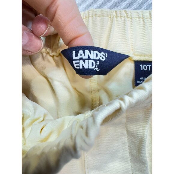 Lands End Women's Mini Skort Lightweight Cotton Size 10T Pale Yellow Casual Stre - Picture 2 of 10